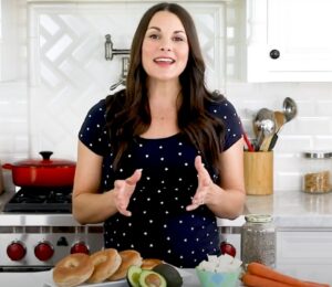 Whitney E. RD from a still from her YouTube video on the best foods to eat for a plant-based pregnancyfrom a still from her YouTuve video on the best foods to eat for a plant-based pregnancy
