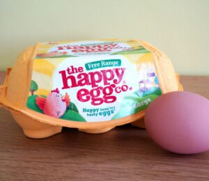 A pack of eggs from The Happy Egg Co