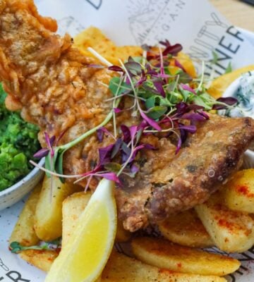 Vegan fish and chips from Unity Diner