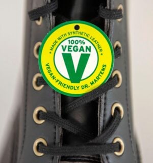 Vegan Doc Martens made with a vegan leather alternative