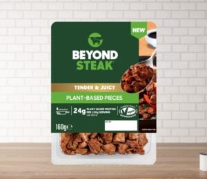 A packet of Beyond Steak, which has just launched at Tesco