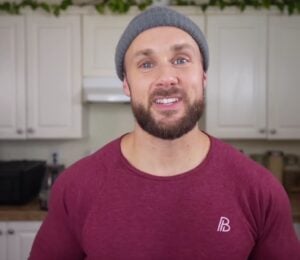 Derek Simnett from Simnett Nutrition explaining how to make budget-friendly vegan meal prep