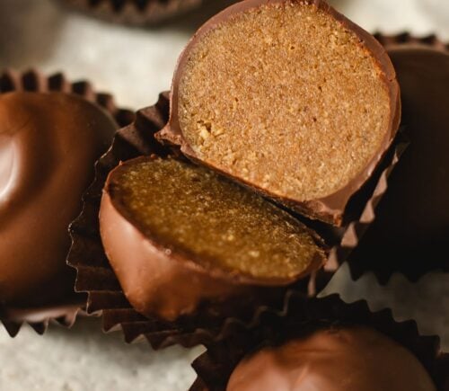 vegan espresso marzipan raw truffles with rose water and almond extract