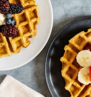 favorite spiced waffles with cinnamon and pepper