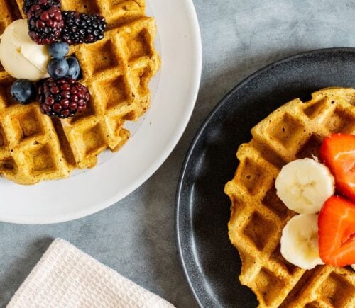 favorite spiced waffles with cinnamon and pepper