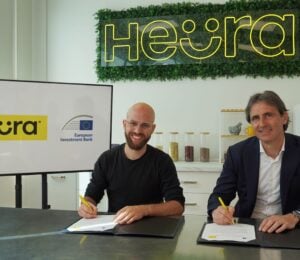 Marc Coloma, CEO and co-founder of Heura Foods and EIB Director of Equity, Growth Capital and Project Finance Alessandro Izzo