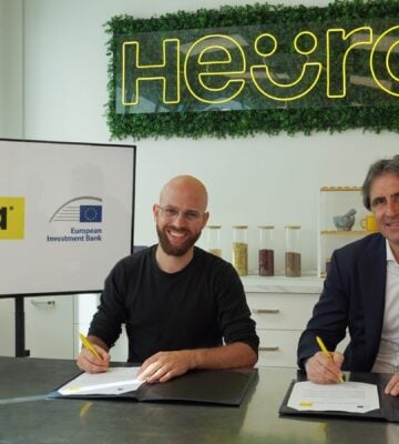 Marc Coloma, CEO and co-founder of Heura Foods and EIB Director of Equity, Growth Capital and Project Finance Alessandro Izzo