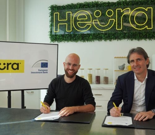 Marc Coloma, CEO and co-founder of Heura Foods and EIB Director of Equity, Growth Capital and Project Finance Alessandro Izzo