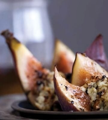Peppered agave figs with basil soy ricotta