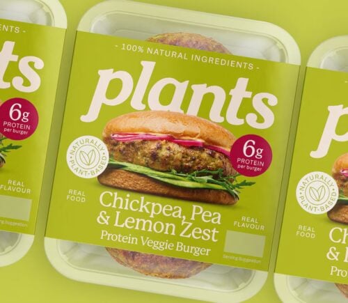 Three packs of Plants chickpea burgers