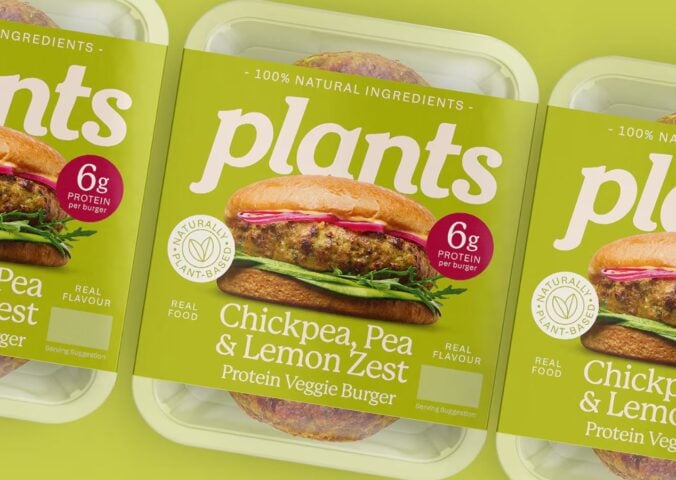 Three packs of Plants chickpea burgers