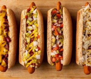 vegan carrot dogs made in an instant pot with various toppings