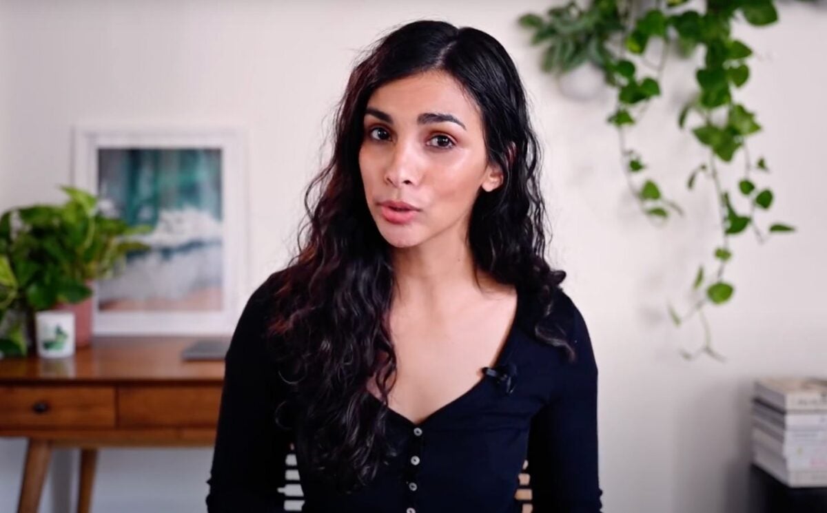 Plant-based recipe developer Nisha Vora in a still from a video on how going plant-based can transform your life