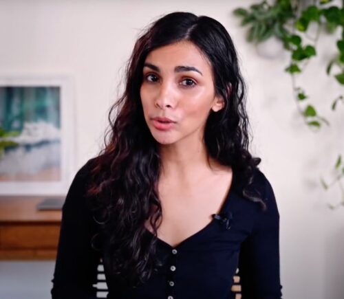 Plant-based recipe developer Nisha Vora in a still from a video on how going plant-based can transform your life