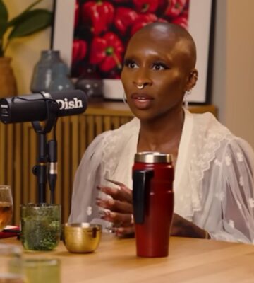 Photo shows Cynthia Erivo during her appearance on the Dish Podcast