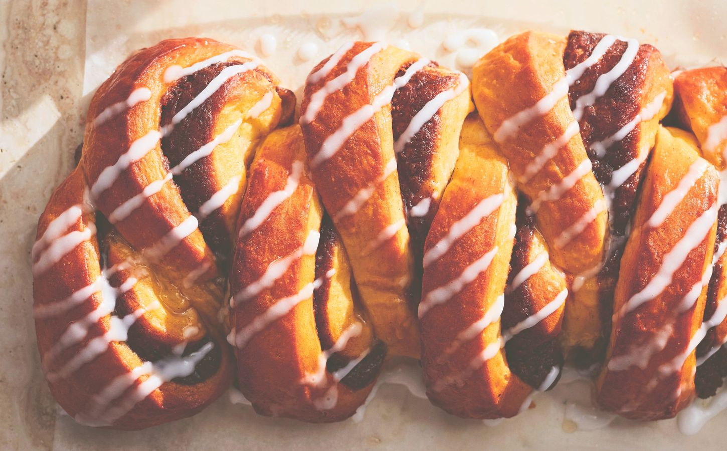 this cinnamon slice is part of a full vegan brioche loaf