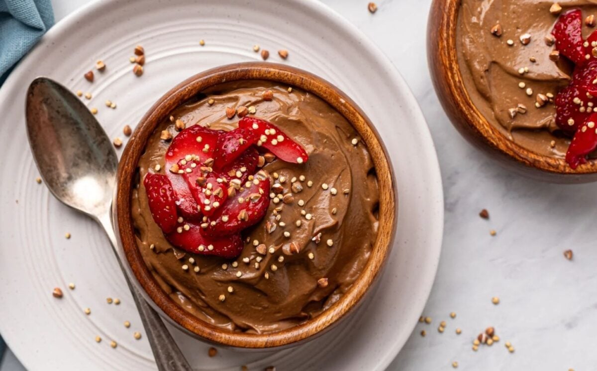 easy dairy-free chocolate pudding made with avocado