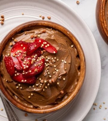easy dairy-free chocolate pudding made with avocado