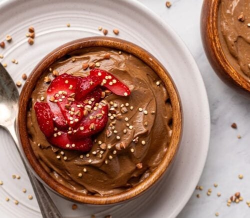 easy dairy-free chocolate pudding made with avocado