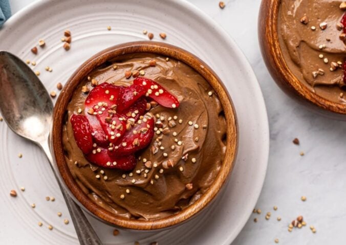 easy dairy-free chocolate pudding made with avocado