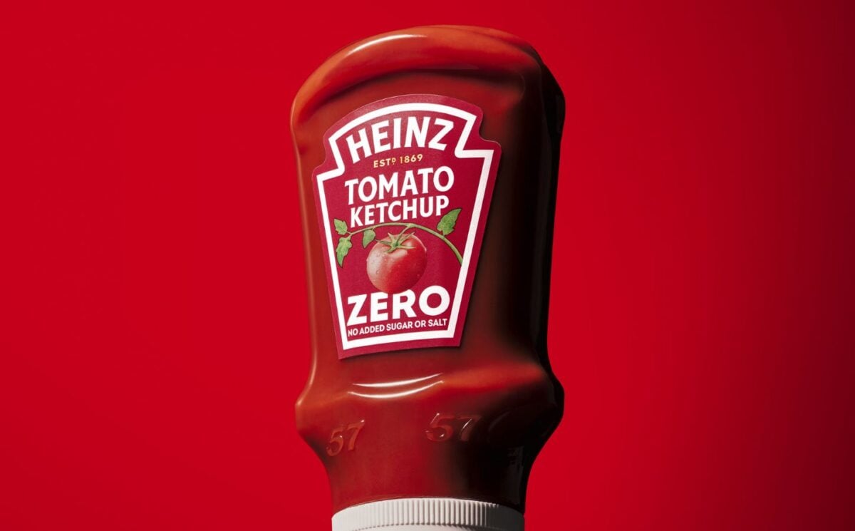 A bottle of Heinz Tomato Ketchup Zero