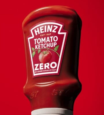 A bottle of Heinz Tomato Ketchup Zero