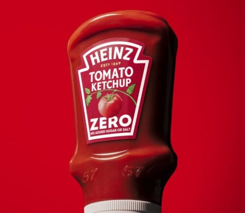 A bottle of Heinz Tomato Ketchup Zero