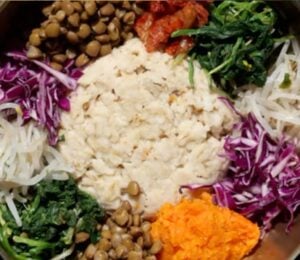 A Korean-inspired vegan longevity dish from The Korean Vegan