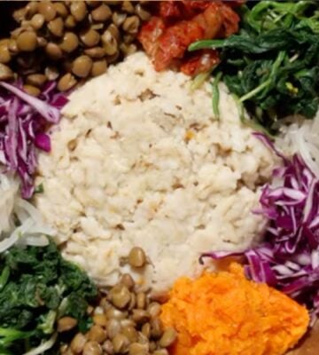 A Korean-inspired vegan longevity dish from The Korean Vegan