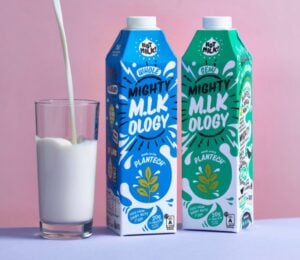 Two cartons of dairy-free milk from Mighty Drinks, which has just entered administration