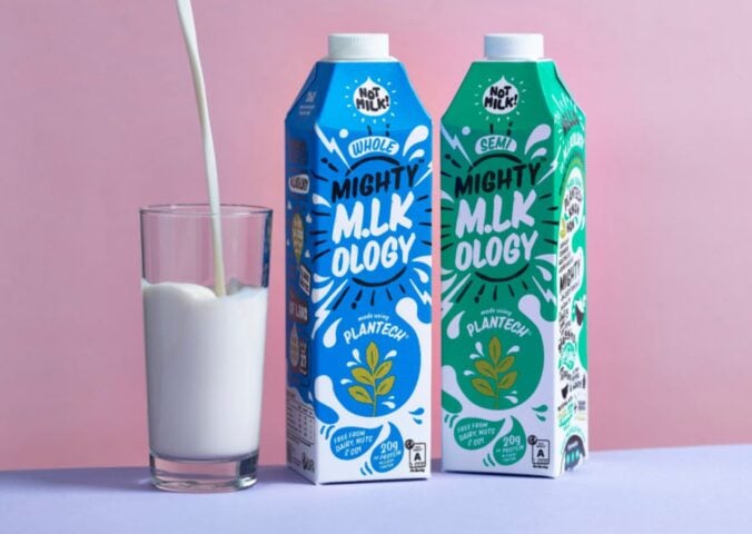 Two cartons of dairy-free milk from Mighty Drinks, which has just entered administration