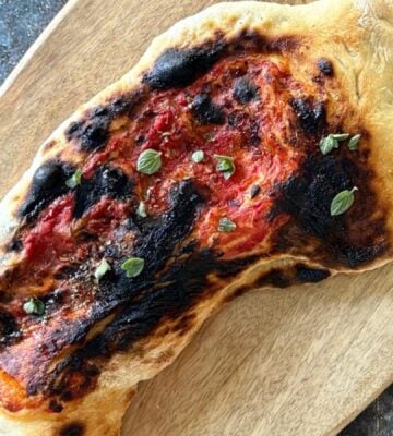 A vegan mushroom calzone made to a dairy-free recipe