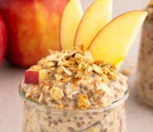 An overnight oats recipe with apple