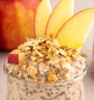 An overnight oats recipe with apple