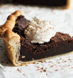 A vegan chocolate pie