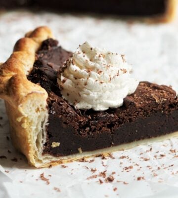 A vegan chocolate pie