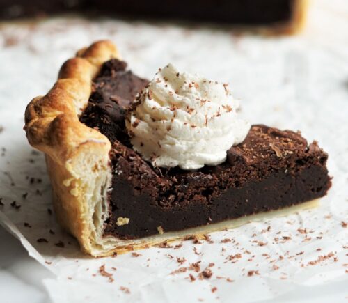 A vegan chocolate pie