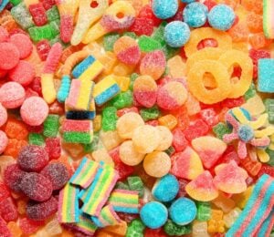 A selection of sugary candies that some advocates of the sugar diet advise