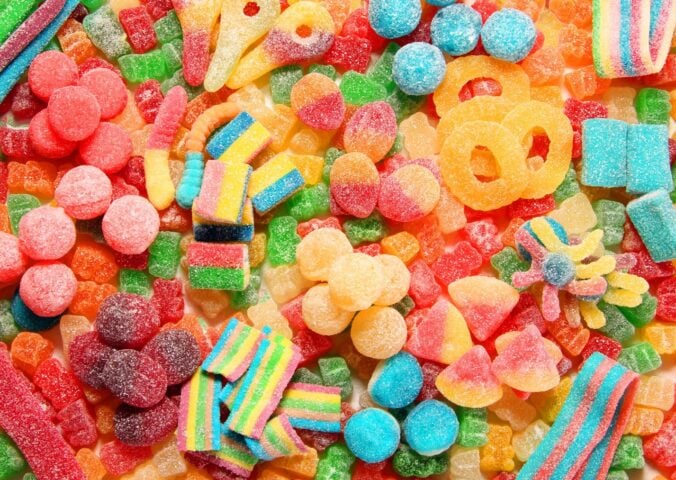 A selection of sugary candies that some advocates of the sugar diet advise