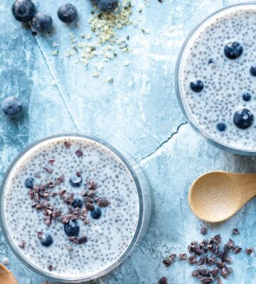 blueberries and cream chia pudding for vegan chia pudding recipes