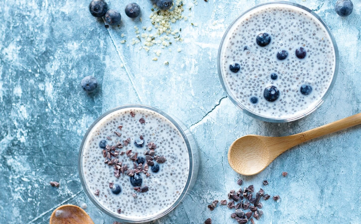 blueberries and cream chia pudding for vegan chia pudding recipes