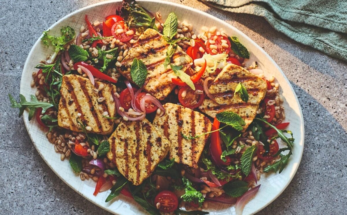 halloumi vegan warm salad recipes