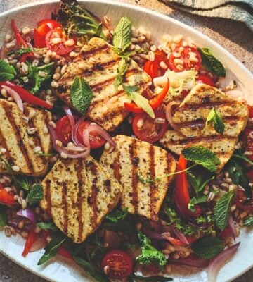 halloumi vegan warm salad recipes