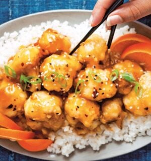 30-minute vegan orange cauliflower with rice
