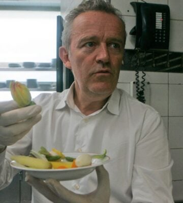 Photo shows Alain Passart, the chef at Arpège