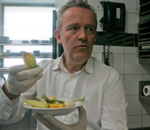 Photo shows Alain Passart, the chef at Arpège