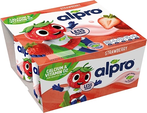 A packed of kids Alpro yogurts