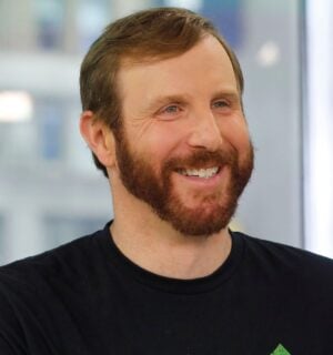 Photo shows Beyond Meat founder and CEO Ethan Brown