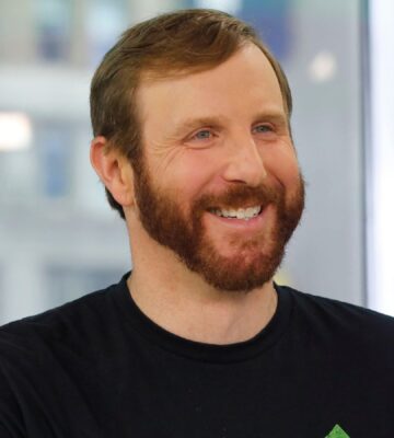 Photo shows Beyond Meat founder and CEO Ethan Brown