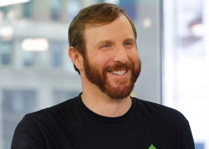 Photo shows Beyond Meat founder and CEO Ethan Brown